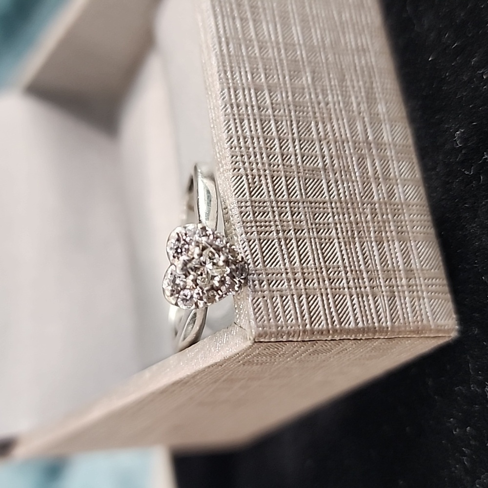 ✔️Kay Jewelers 1/2CT Diamond Heart Halo Solitaire Engagement Ring 10K White Gold
